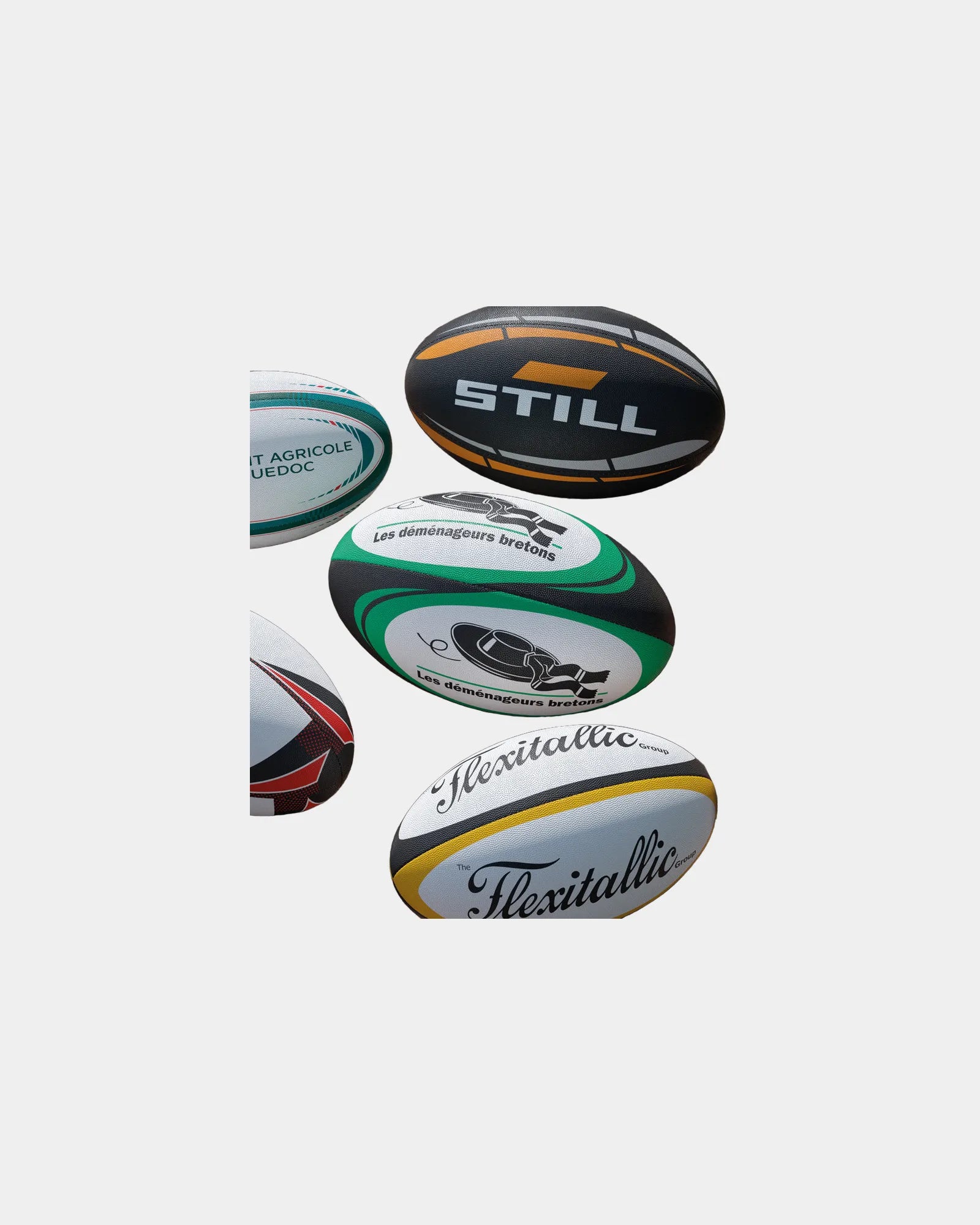 Mini Ballon Rugby 18 cm zum Personalisieren - Mehrfarbig