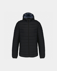Herren-Daunenjacke mit Kapuze zum Personalisieren - Schwarz